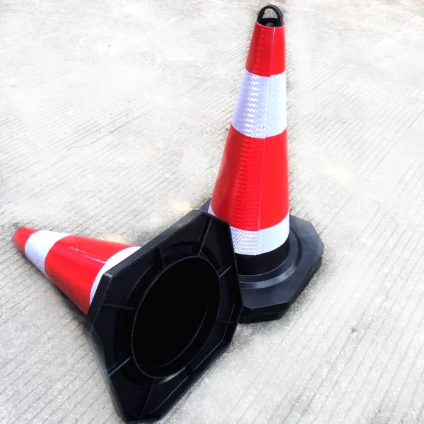 red safety cones