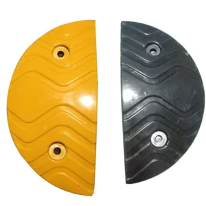 yellow-and-black speed bumps
