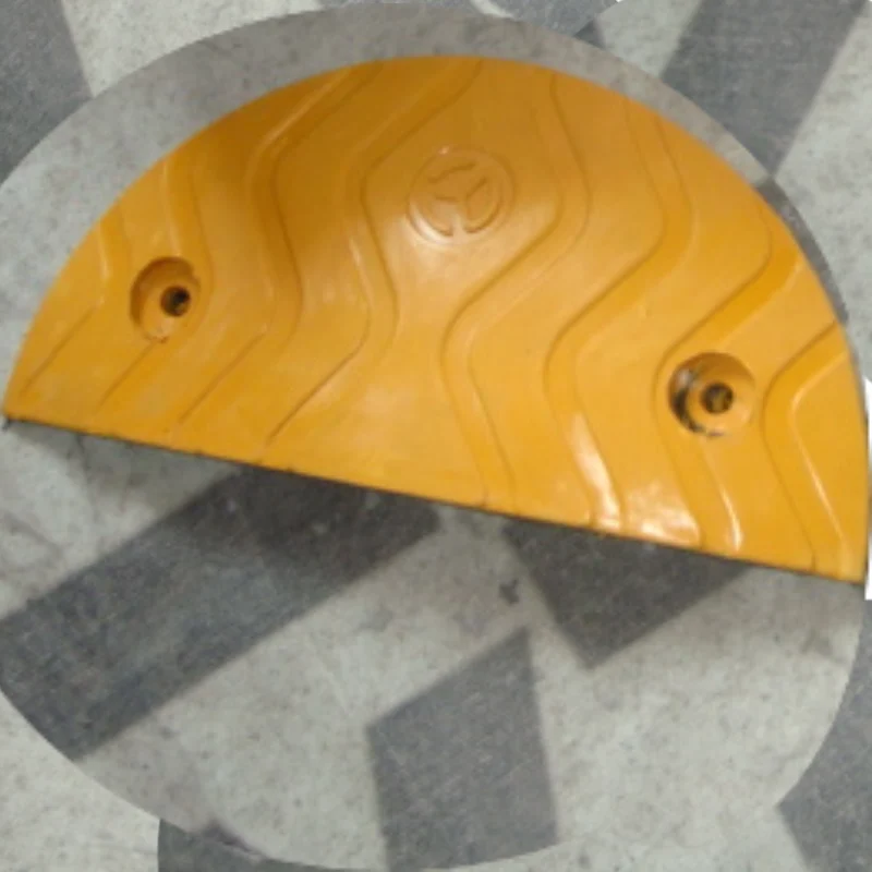 black rubber speed bump